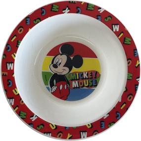 img 1 attached to 🐭 Mickey Mouse 5-Piece Toddler Mealtime Set | Plate, Bowl, Sippy Cup, Fork & Spoon | BPA-Free | Mickey Mouse Theme