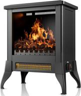 nooknova 18’’ small fireplace heater: 3d realistic flame, portable &amp; electric with adjustable thermostat &amp; overheat protection logo