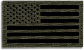 img 4 attached to KRYDEX Infrared Reflective US America Flag Patch 3.5x2 inch with Hook Fastener (Ranger Green, Forward)