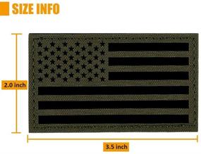 img 1 attached to KRYDEX Infrared Reflective US America Flag Patch 3.5x2 inch with Hook Fastener (Ranger Green, Forward)