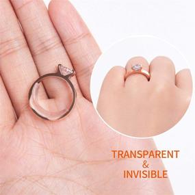 img 1 attached to 📦 Convenient 60-Pack Ring Size Adjuster Set - Fits Man and Woman Rings, 2 Styles, Ring Guard, Ring Sizer, 10 Sizes for Loose Rings