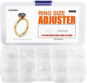 img 4 attached to 📦 Convenient 60-Pack Ring Size Adjuster Set - Fits Man and Woman Rings, 2 Styles, Ring Guard, Ring Sizer, 10 Sizes for Loose Rings