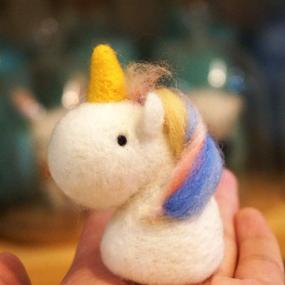 img 4 attached to 🦄 Enhance Your Creativity with the Wool Queen Unicorn Needle Felting Kit - Pure Queensland 70S Fine Wool, Felting Foam Mat, Needles, Instruction & Videos - Perfect for Arts & Crafts Enthusiasts and Beginners