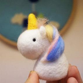 img 2 attached to 🦄 Enhance Your Creativity with the Wool Queen Unicorn Needle Felting Kit - Pure Queensland 70S Fine Wool, Felting Foam Mat, Needles, Instruction & Videos - Perfect for Arts & Crafts Enthusiasts and Beginners