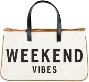 img 3 attached to 👜 Creative Brands D3712 Hold Everything Weekend Vibes Tote Bag, 20" x 11