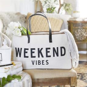 img 2 attached to 👜 Creative Brands D3712 Hold Everything Weekend Vibes Tote Bag, 20" x 11