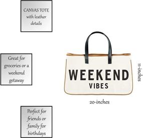img 1 attached to 👜 Creative Brands D3712 Hold Everything Weekend Vibes Tote Bag, 20" x 11