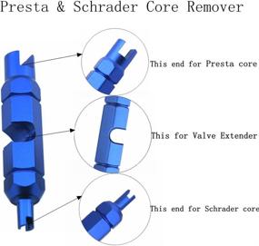 img 2 attached to Enhance Your Bike's Performance with Aracey Presta Valve Core Set: Includes 20 Pieces of Presta Valve Cores, 4 Alloy Presta Valve Caps, and Valve Core Remover Tool