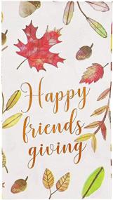 img 1 attached to 🍽️ Enhance Your Friendsgiving Party with 50-Piece Pack of White Thanksgiving Paper Napkins (7.9 x 4.4 In)