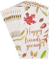 🍽️ enhance your friendsgiving party with 50-piece pack of white thanksgiving paper napkins (7.9 x 4.4 in) logo