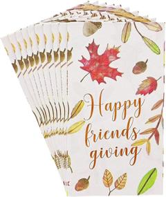 img 4 attached to 🍽️ Enhance Your Friendsgiving Party with 50-Piece Pack of White Thanksgiving Paper Napkins (7.9 x 4.4 In)
