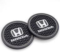 wenchao car interior accessories for cup holder insert coaster - silicone anti slip cup mat for honda cr-v crv pilot ex ex-l touring accord civic pilot (set of 2 logo