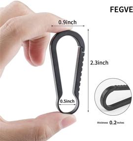 img 3 attached to 🔑 FEGVE Titanium Carabiner Keychain: Best Release for Stylish Men's Accessories