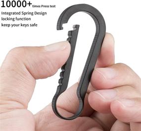 img 2 attached to 🔑 FEGVE Titanium Carabiner Keychain: Best Release for Stylish Men's Accessories