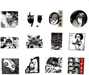 img 2 attached to 56PCS Tomie Comic Print Black And White Thriller Horror Style Toy Sticker For Water Bottle Skateboard Luggage Trolley Laptop Doodle Cool Sticker