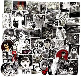 img 4 attached to 56PCS Tomie Comic Print Black And White Thriller Horror Style Toy Sticker For Water Bottle Skateboard Luggage Trolley Laptop Doodle Cool Sticker