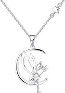 👼 fj 925 sterling silver angel necklace: elegant & timeless, perfect for women" logo