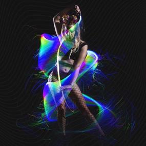 img 2 attached to 🌌 GloFX Space Whip Remix Bundle Kit [PROGRAMMABLE LED Fiber Optic Whip] - 6 Feet, 360° Swivel - Super Bright Light Up Rave Toy for EDM, Pixel Flow Lace Dance Festival