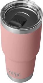 img 4 attached to YETI Rambler 30 oz Tumbler, Stainless Steel, Vacuum Insulated - MagSlider Lid, Sandstone Pink