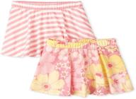 👧 the children's place baby girls' skorts: double the fun in one pack logo