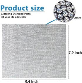 img 2 attached to 🔷 36000 Pieces Clear Crystal Rhinestones Sticker- Self-Adhesive Gem Stickers for Car and Present Decoration, DIY Car Bling Decor, 9.4 x 7.9 Inch