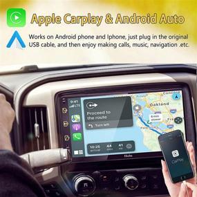 img 3 attached to 🚗 Автомагнитола Hieha Double Din с поддержкой Apple Carplay и Android Auto, 7-дюймовый сенсорный экран, Bluetooth, камера заднего вида, радио AM/FM, поддержка зеркалирования экрана.