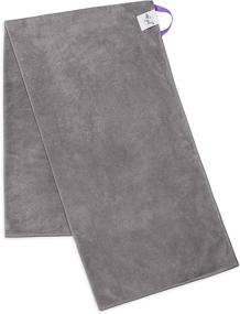 img 2 attached to 🧽 Super Absorbent (Gray) Curly Hair Plopping Towel - New 2 Pack, Large Microfiber 22" x 39": Effectively Dry & Style Curly Hair!