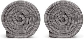 img 3 attached to 🧽 Super Absorbent (Gray) Curly Hair Plopping Towel - New 2 Pack, Large Microfiber 22" x 39": Effectively Dry & Style Curly Hair!