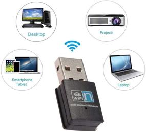 img 1 attached to 📶 XVZ USB WiFi Adapter: 300mbps Dual Band 2.4G Wireless Dongle for Laptop/Desktop/PC, Windows 10/8/7/Vista/XP, Mac OS X and Linux Compatible