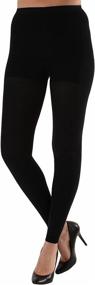 img 1 attached to 👖 20-30 mmHg Compression Leggings for Women - Plus Size Footless Support Stockings - High Waist Tights Pantyhose - Black, 4X-Large