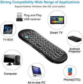 img 2 attached to Умный пульт WeChip R2 с подсветкой, мини клавиатурой и гироскопом для Android TV Box, Smart TV, проектора, ПК, HTPC.