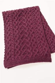 img 1 attached to Soft Heart Pattern Scarf for Women by Aran Crafts (100% Super Soft Merino Wool Knit)