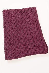 img 2 attached to Soft Heart Pattern Scarf for Women by Aran Crafts (100% Super Soft Merino Wool Knit)