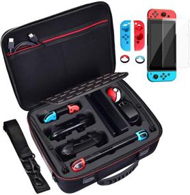 img 4 attached to 🎮 Diocall Deluxe Carrying Case for Nintendo Switch and Switch OLED 2021, Travel Bag with Switch Pro Controller Compatibility