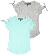 👚 stylish miss popular t shirt: trendy girls' shoulder sleeve clothing, tops, tees & blouses logo