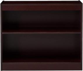 img 3 attached to Lorell 2-Shelf Panel Bookcase, 36x12x30, 📚 Mahogany: Sleek Storage Solution for Books and Decor