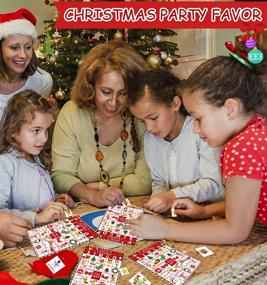 img 1 attached to 🎄 Christmas Bingo Game for Kids - 32 Players | Family Activities, Large Group, School Classroom, Xmas Party Games Supplies | Christmas Party Favor for Kids & Adults | SEO-Optimized