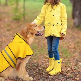 img 1 attached to 🐶 HDE Hooded Slicker Poncho Raincoat for Small to X-Large Dogs and Puppies - Enhanced SEO