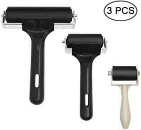 img 3 attached to 🎨 AIFUDA 3Pcs Rubber Roller Brayer Rollers for Ink Paint Block Stamping, Printmaking Wallpaper, Arts & Crafts - 1.37, 2.36 & 3.93 Inch