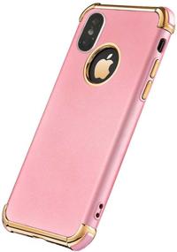 img 4 attached to 🌹 Stylish and Protective Tverghvad iPhone Xs Max Case - Ultra Thin, Flexible, and Shockproof - Rose