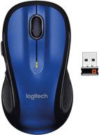 logitech m510 blue wireless mouse with usb 🖱️ unifying receiver - comfortable shape, back/forward buttons and side-to-side scrolling logo