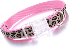 img 1 attached to 🐆 Leopard Print Dog Collar, Harness, and Leash Set - Enhance Your Dog's Walk with Style and Comfort