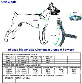 img 2 attached to 🐆 Leopard Print Dog Collar, Harness, and Leash Set - Enhance Your Dog's Walk with Style and Comfort