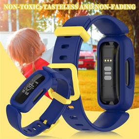 img 2 attached to 🌈 Veezoom Bands for Fitbit Ace 3 Kids: Colorful, Waterproof Bracelet Accessories for Active Boys and Girls