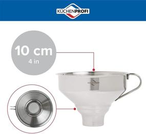 img 3 attached to Küchenprofi 18/10 Stainless Steel Funnel with Filter: Efficient Kitchen Must-Have!