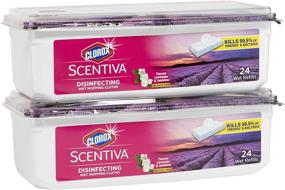 img 4 attached to 🧼 Clorox Scentiva Disinfecting Wet Mop Pads, Tuscan Lavender & Jasmine - 24 Count, 2 Pack (Package May Vary)