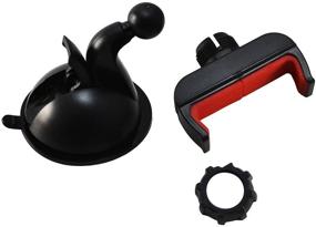 img 3 attached to 🚗 Lilware Universal Car Phone Mount - Secure Suction System for GPS, MP3 Player with 360 Degree Rotation. General Multifunctional Holder, Max Opening 90mm. Black/Red