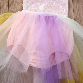 img 1 attached to 👸 Little Big Girl Unicorn Princess Sequin Tutu Dress: Perfect for Pageants, Parties, Birthdays, Halloween, and Special Occasions