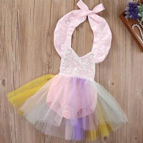 img 2 attached to 👸 Little Big Girl Unicorn Princess Sequin Tutu Dress: Perfect for Pageants, Parties, Birthdays, Halloween, and Special Occasions