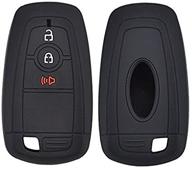 ford f-150 f-250 f-350 ecosport edge explorer fusion s-max mustang 2017 2018 silicone car key cover remote fob case shell jacket protector with 3 buttons logo